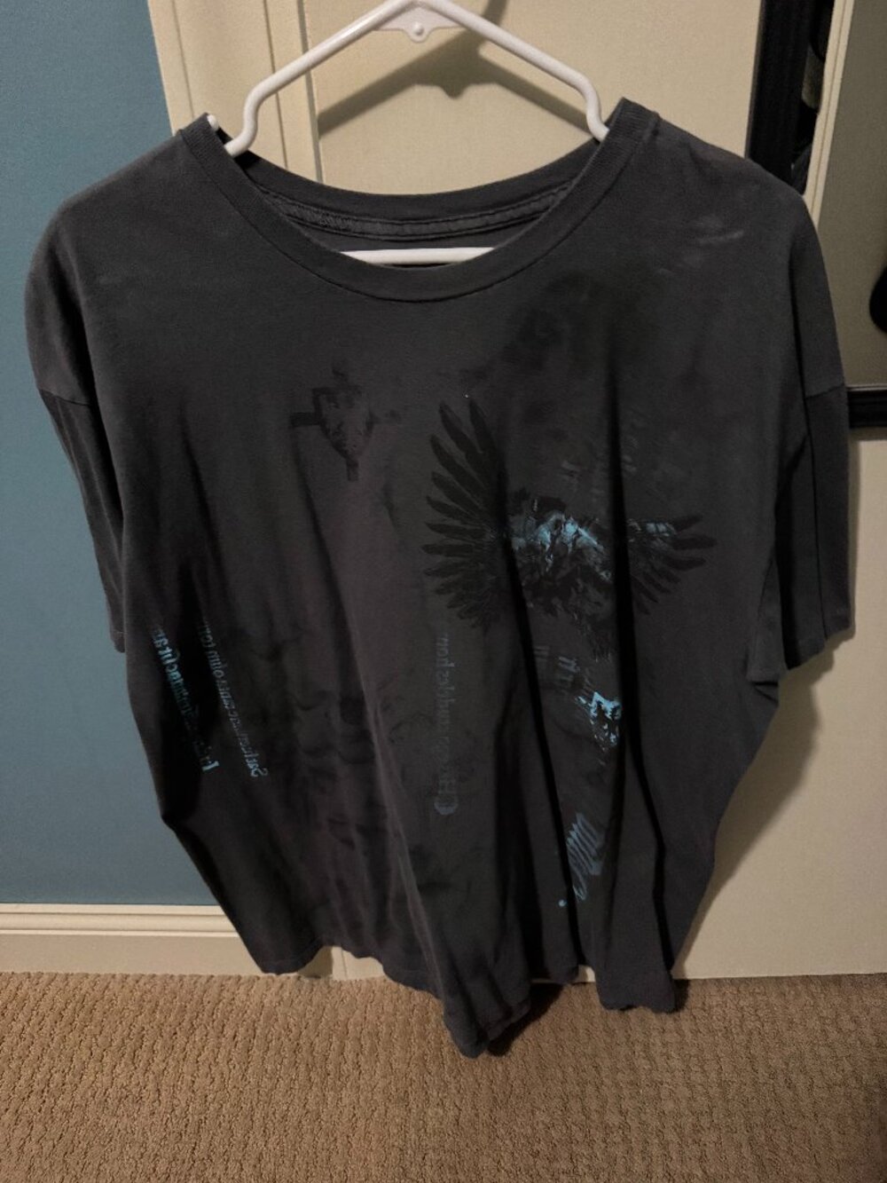 Apt 9 Black and Blue Graphic T-Shirt XL